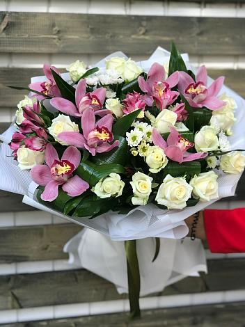 Букет цветов из: Розы и Хризантемы в Полысаево