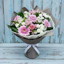 Букет цветов из:  Герберы, Альстромерии и Хризантемы #REPLACE_PRED# Полысаево