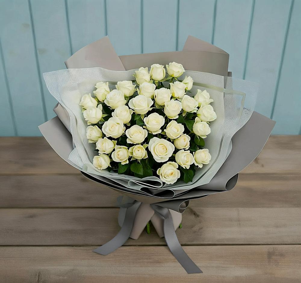 Букет Белоснежная нежность в Полысаево