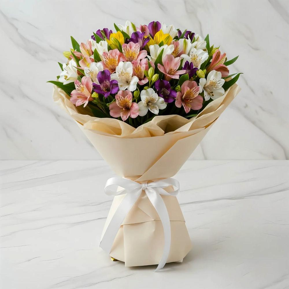 Букет цветов из: Альстромерии в Полысаево