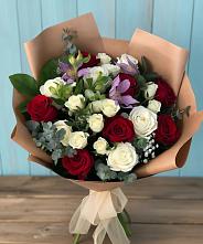 Букет цветов из:  Розы и Альстромерии в Полысаево