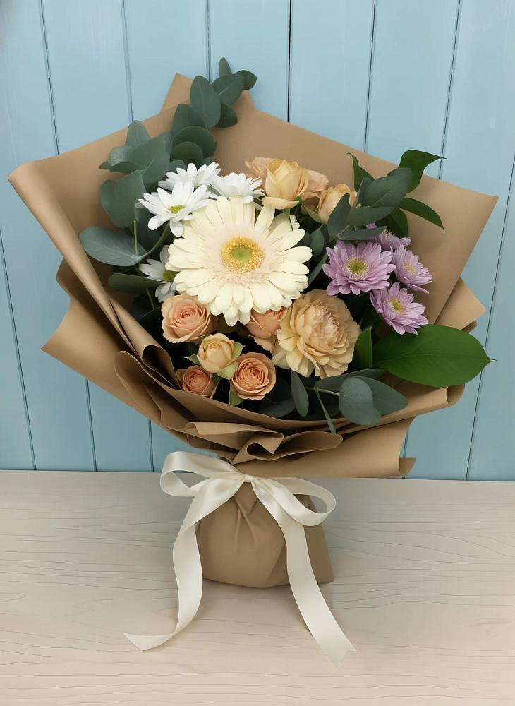 Букет цветов из: Герберы и Хризантемы в Полысаево