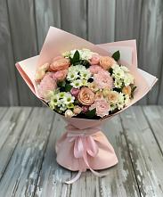 Букет цветов из:  Гвоздики, Розы и Хризантемы в Полысаево