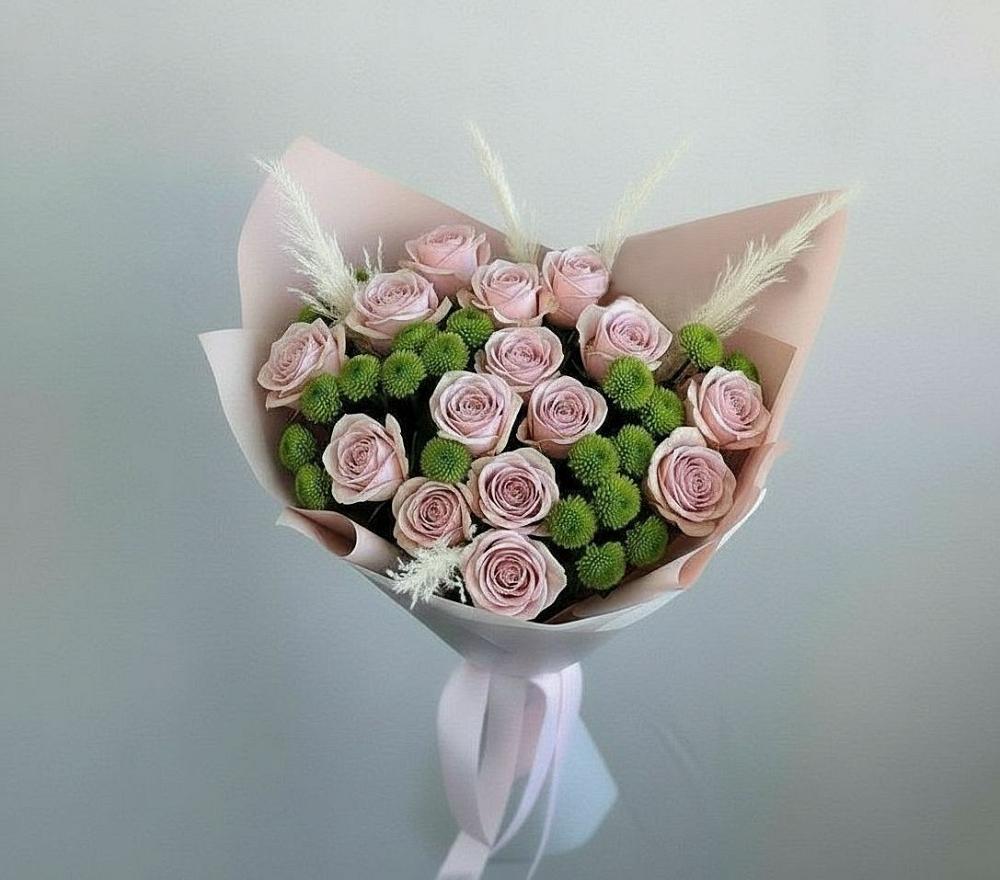 Букет цветов из: Розы и Хризантемы в Полысаево