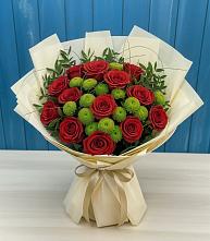 Букет цветов из:  Розы и Хризантемы в Полысаево