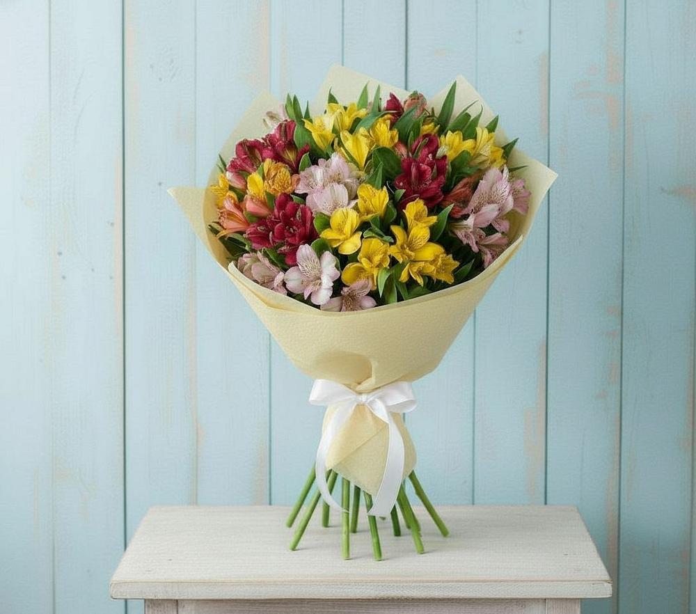 Букет цветов из: Альстромерии в Полысаево