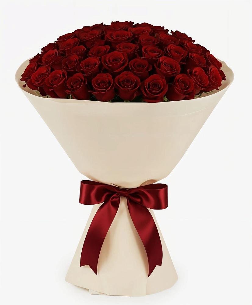 Букет 101 Бордовая роза Блэк Бакарра в Полысаево