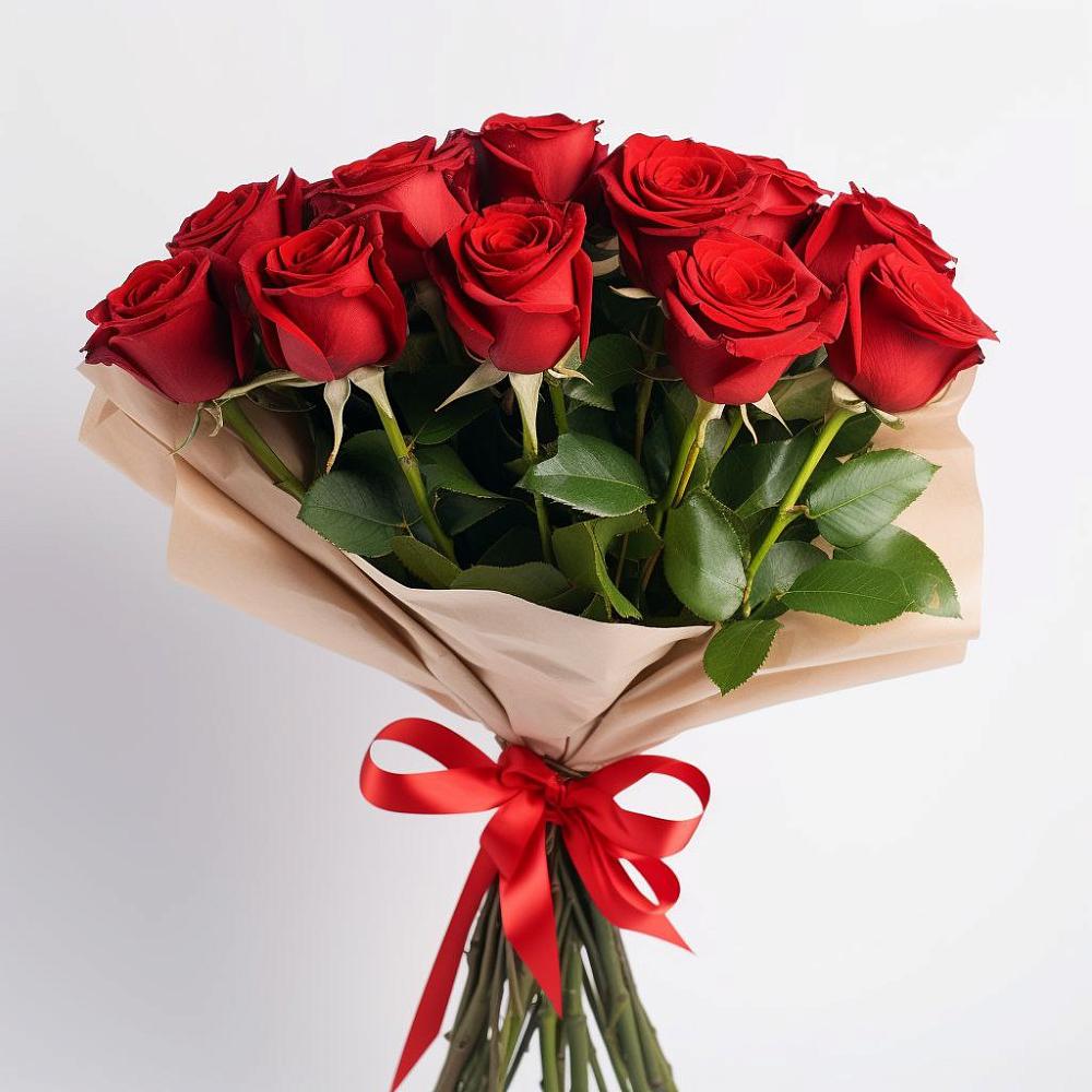 Букет 11 Красных роз Эдлесс Лав в Полысаево