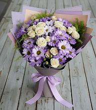 Букет цветов из:  Хризантемы и Розы в Полысаево