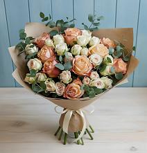 Букет цветов из:  Альстромерии и Розы в Полысаево