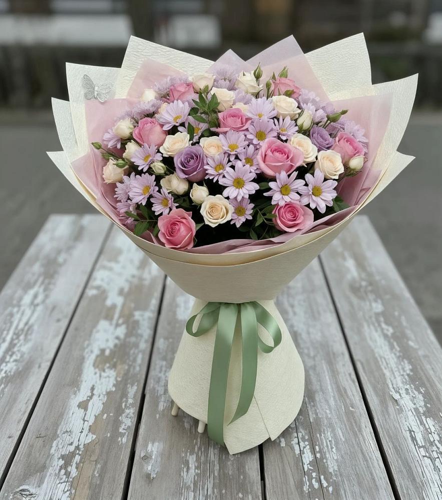 Букет цветов из: Розы и Хризантемы в Полысаево