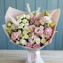 Букет цветов из:  Альстромерии и Розы в Полысаево